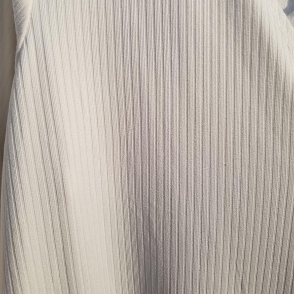 B Famous Ivory Ribbed Ruched Back Duster Cardigan Sweater 2X - Picture 4 of 8